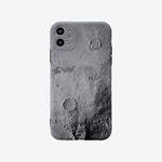 For iPhone 12 Colored Drawing Pattern Fine Hole IMD Shockproof TPU Protective Case(Moon)