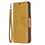 For Xiaomi Redmi Note 8 Retro Lambskin Texture Pure Color Horizontal Flip PU Leather Case with Holder & Card Slots & Wallet & Lanyard(Yellow)