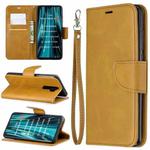 For Xiaomi Redmi Note 8Pro Retro Lambskin Texture Pure Color Horizontal Flip PU Leather Case with Holder & Card Slots & Wallet & Lanyard(Yellow)
