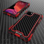 For iPhone 11 Pro R-JUST AMIRA Shockproof Dustproof Metal Protective Case(Black Red)