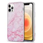 TPU Glossy Marble Pattern IMD Protective Case For iPhone 12 Pro(Light Pink)