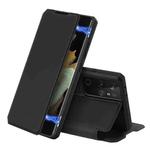 For Samsung Galaxy S21 Ultra 5G DUX DUCIS Skin X Series PU + TPU Horizontal Flip Leather Case with Holder & Card Slots(Black)