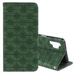 For Samsung Galaxy A32 5G Lucky Flowers Embossing Pattern Magnetic Horizontal Flip Leather Case with Holder & Card Slots(Green)