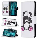 For Xiaomi Redmi Note 8 Pro Colored Drawing Horizontal Flip Leather Case with Holder & Card Slots & Wallet(Big Panda)