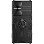 For Samsung Galaxy S21 Ultra 5G NILLKIN Shockproof CamShield Armor Protective Case with Invisible Ring Holder(Black)