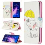 For Xiaomi Redmi Note 8 Colored Drawing Horizontal Flip Leather Case with Holder & Card Slots & Wallet(Umbrella Elephant)