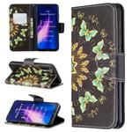 For Xiaomi Redmi Note 8 Colored Drawing Horizontal Flip Leather Case with Holder & Card Slots & Wallet(Semicircle Butterfly)
