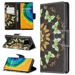 For Huawei Mate 30 Pro Colored Drawing Horizontal Flip Leather Case with Holder & Card Slots & Wallet(Semicircle Butterfly)