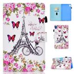 For Huawei MediaPad M6 8.4 Colored Drawing Stitching Horizontal Flip Leather Case, with Holder & Card Slots(Flower Tower)