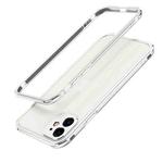 For iPhone 11 Pro Max Aurora Series Lens Protector + Metal Frame Protective Case (Silver)