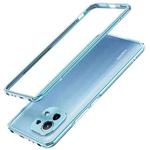 For Xiaomi Mi 11 Aurora Series Lens Protector + Metal Frame Protective Case(Light Blue)