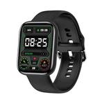 G69 1.69 inch Square Color Screen IP68 Waterproof Smart Watch, Support Blood Pressure Monitoring / Sleep Monitoring / Heart Rate Monitoring, Style: Silicone Strap(Black)