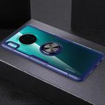 For Huawei Mate 30 Shockproof TPU + Acrylic Protective Case with Metal Ring Holder(Blue)