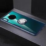 For Huawei Mate 30 Shockproof TPU + Acrylic Protective Case with Metal Ring Holder(Navy Blue)
