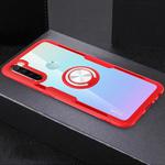 For Xiaomi Redmi Note 8 Shockproof TPU + Acrylic Protective Case with Metal Ring Holder(Red)