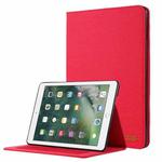 Horizontal Flip TPU + Fabric PU Leather Protective Case with Name Card Clip For iPad 9.7 (2017/2018) & iPad Air & Air2 & iPad Pro 9.7(Red)