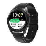 DT91 1.28 inch LTPS LCD Screen IP67 Smart Watch, Support Sleep Monitor / Bluetooth Photograph / Heart Rate Monitor / Blood Pressure Monitoring(Black Leather Strap)