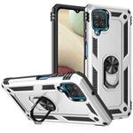 For Samsung Galaxy A12 5G Shockproof TPU + PC Protective Case with 360 Degree Rotating Holder(Silver)