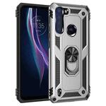 For Motorola Moto One Fusion Shockproof TPU + PC Protective Case with 360 Degree Rotating Holder(Silver)