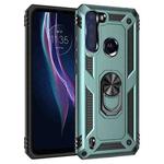 For Motorola Moto One Fusion Shockproof TPU + PC Protective Case with 360 Degree Rotating Holder(Green)