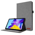 For Huawei Enjoy Tablet 2 10.1 / T10 / T10S Horizontal Flip TPU + Fabric PU Leather Protective Case with Name Card Clip(Grey)