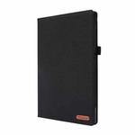 For Lenovo Tab P11 Pro Horizontal Flip TPU + Fabric PU Leather Protective Case with Name Card Clip(Black)