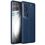 For vivo X60 Pro+ 5G Litchi Texture TPU Shockproof Case(Navy Blue)