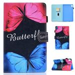 For Huawei MediaPad M6 8.4 Colored Drawing Stitching Horizontal Flip Leather Case, with Holder & Card Slots(Butterfly Love)