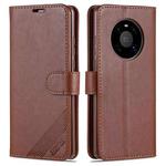 For Huawei Mate 40 AZNS Sheepskin Texture Horizontal Flip Leather Case with Holder & Card Slots & Wallet(Brown)