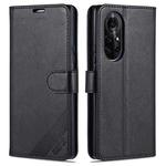 For Huawei nova 8 Pro 5G AZNS Sheepskin Texture Horizontal Flip Leather Case with Holder & Card Slots & Wallet(Black)