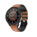 E80 1.3 inch TFT Color Screen IP68 Waterproof Smart Bracelet, Support Blood Oxygen Monitoring / Body Temperature Monitoring / Heart Rate Monitoring, Style:Leather Strap(Brown)