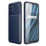 For OPPO Realme V11 Carbon Fiber Texture Shockproof TPU Case(Blue)