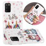 For Samsung Galaxy A02s(EU Version) Luminous TPU Mobile Phone Protective Case(Couple Unicorn)