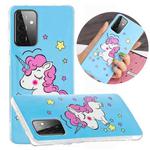 For Samsung Galaxy A72 5G / 4G Luminous TPU Mobile Phone Protective Case(Star Unicorn)