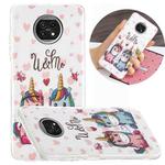 For Xiaomi Redmi Note 9T Luminous TPU Mobile Phone Protective Case(Couple Unicorn)