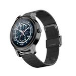 R2 1.28 inch IPS Screen IP65 Waterproof Smart Watch, Support Bluetooth Voice Call / Sleep Monitoring / Heart Rate Monitoring, Style:Steel Strap(Black)