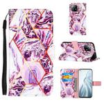 For Xiaomi Mi 11 5G Marble Stitching Horizontal Flip PU Leather Case with Holder & Card Slots & Wallet & Lanyard(Purple)