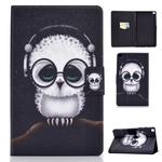 For Galaxy Tab A 8.0 2019 / T290 Colored Drawing Electric Pressed Horizontal Flip Leather Case, with Holder & Card Slots(White Owl)
