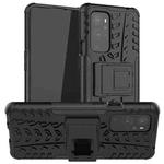 For OnePlus 9 Pro Tire Texture Shockproof TPU+PC Protective Case with Holder(Black)