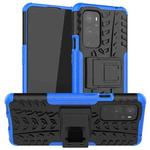 For OnePlus 9 Pro Tire Texture Shockproof TPU+PC Protective Case with Holder(Blue)