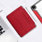 Mutural Yagao Series PC Horizontal Flip Leather Case with Holder & Pen Slot For iPad Air 2022 / 2020 10.9(Red)