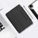 Mutural Yagao Series PC Horizontal Flip Leather Case with Holder & Pen Slot For iPad Air 2022 / 2020 10.9(Black)