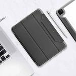 Mutural Yagao Series PC Horizontal Flip Leather Case with Holder & Pen Slot For iPad Air 2022 / 2020 10.9(Grey)