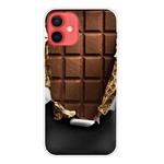 For iPhone 12 mini Shockproof Painted Transparent TPU Protective Case (Chocolate)