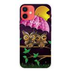 For iPhone 12 / 12 Pro Shockproof Painted Transparent TPU Protective Case(Umbrella Owl)
