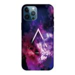 For iPhone 12 Pro Max Shockproof Painted Transparent TPU Protective Case(Triangle Starry Sky)