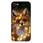 For iPhone SE 2022 / SE 2020 Shockproof Painted Transparent TPU Protective Case(Bulb Fox)