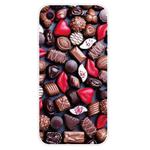 For iPhone SE 2022 / SE 2020 Shockproof Painted Transparent TPU Protective Case(Love Chocolate)