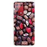 For OnePlus 9 Shockproof Painted Transparent TPU Protective Case(Love Chocolate)