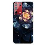 For OnePlus 9 Pro Shockproof Painted Transparent TPU Protective Case(Snow Lotus)